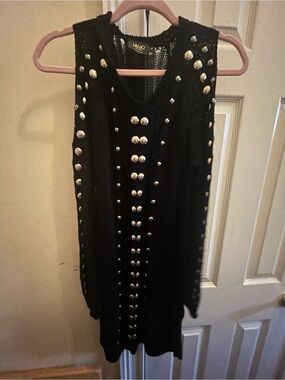 Liu Jo Black StuddedKnit Dress